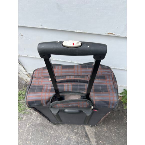 Athalon 29" Hybrid Half Luggage/Half Duffel plaid rolling suitcase traveling bag - Picture 4 of 14